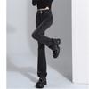 2022 Spring Autumn New Korean Solid Color Trouser Flared Jeans Womens Straight Slim Body High Waist Stretch Vintage Pants Female