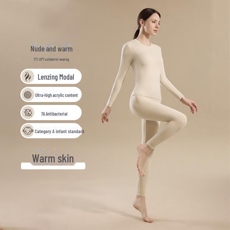 Ultra-Thin Seamless Thermal Base Layer Suit for Women - Autumn & Winter