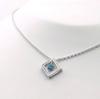 [Your and My Jewelry Box] Natural Blue Topaz Pendant with Dangle Design [November Birthstone] N0073 [Jewelry]