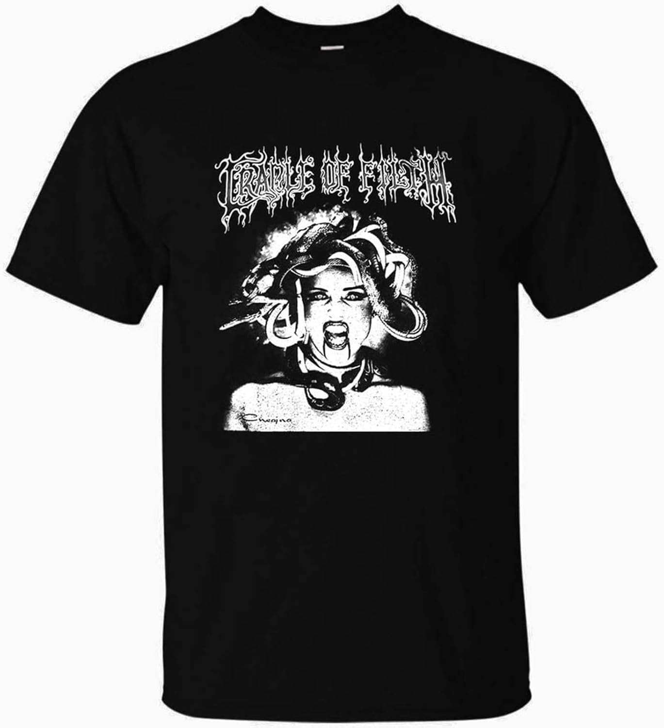 New Cradle of Filth Band Tee Tour Men Black Cotton Unisex Short-Sleeve T-Shirts Black XS чёрный