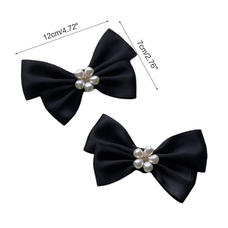 Elegant Bowknot Shoe Clip for Flats Pumps Decorative Shoe Accessories Clip Women Wedding Party Shoe Decorations Clip