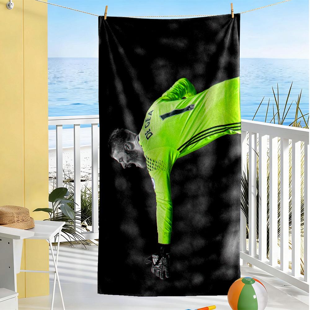 Goalkeeper Celebrates Victory Beach Towel Super Soft Microfiber Quickdry Fabric Comfortable Lightweight