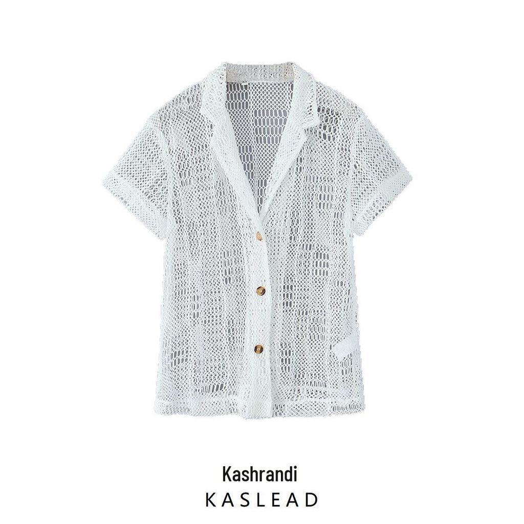 2025 Spring Women's European & American Style Casual Beach Cover-up Shirt