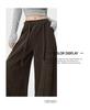 Plus Size High-Waist Casual Wide-Leg Pants for Women - Autumn/Winter Collection