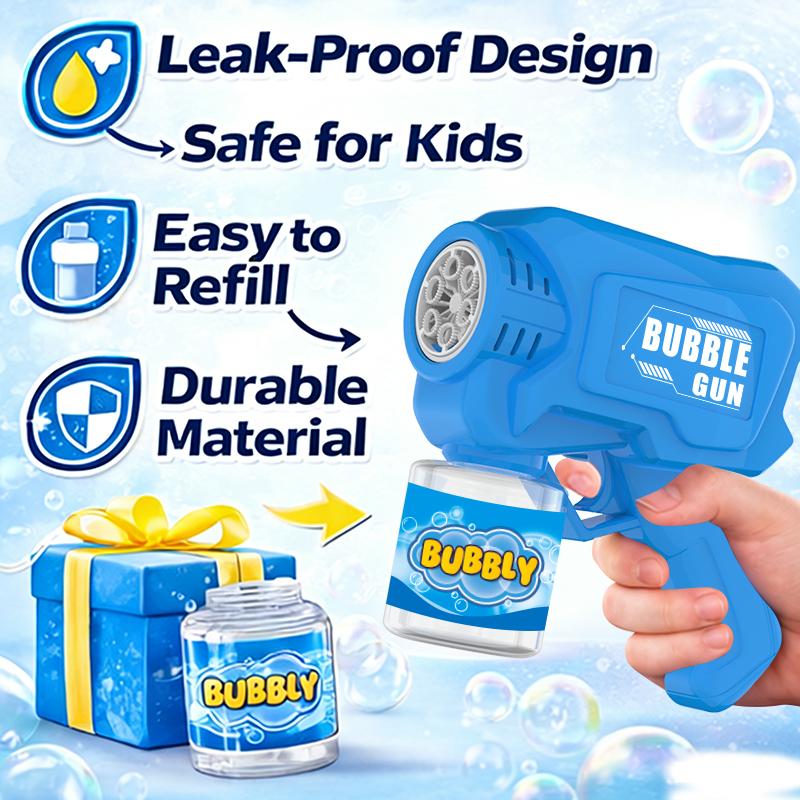Knyysecq Fully Automatic Outdoor Bubble Gun Children'S Interactive Game Bubble Toy Without Battery Bubble Water