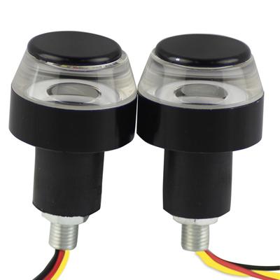 12V CNC Turn Signals Motorcycle LED Handle Bar End Blinker For 22mm Handlebar Signal Light Flashing For Handle