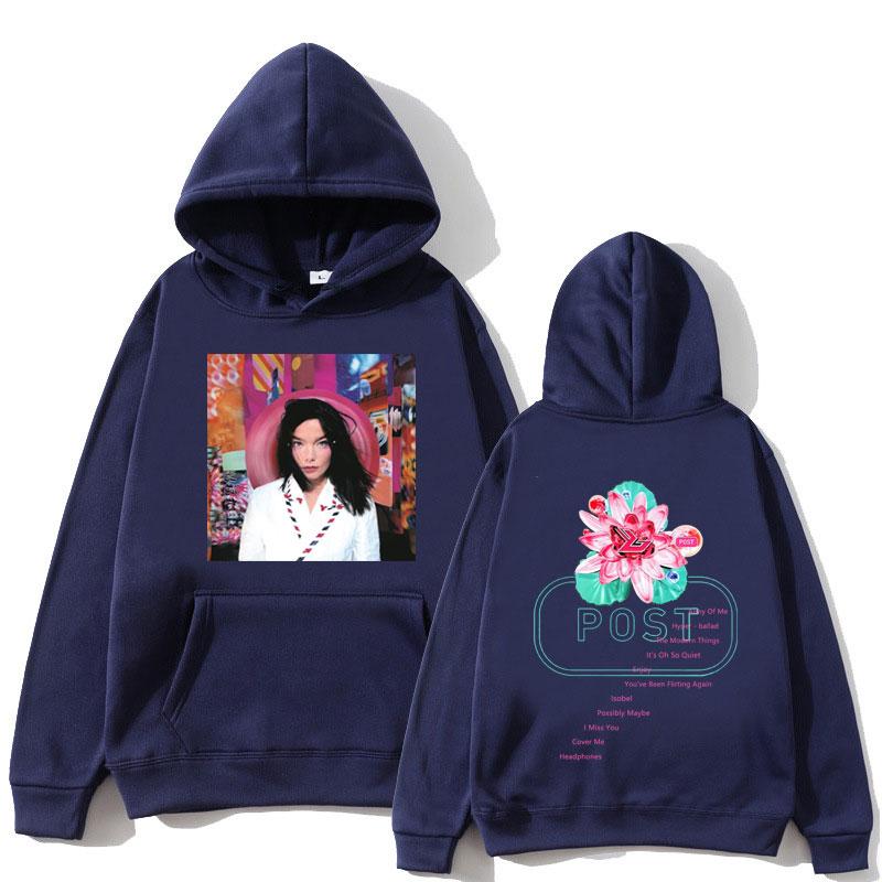 

Vintage Bjork Post Album Promo Hoodie Music Album Graphic Hooded Long Sleeve Men Women Loose Pullover Fashion Hoodies Streetwear 3XL