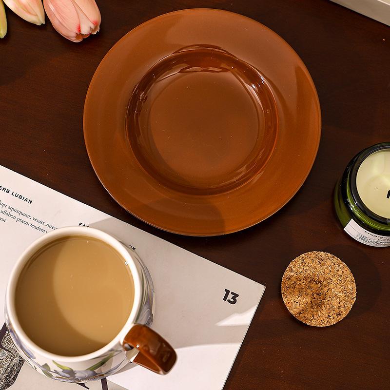 Prémiová keramická sada šálků, hrnek, šálek na kávu, suvenýr, odpolední čaj s kosatci, šálek s podšálkem pro pár, lehký luxus a vynikající