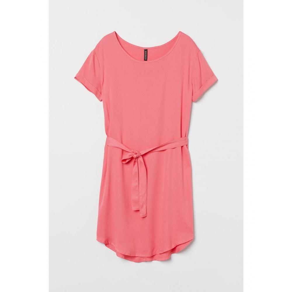 

Платье HM с поясом розовое 0966866001