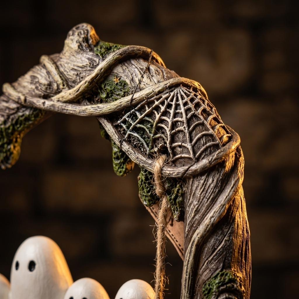 Halloween Swing Tree Decoration - Resin  Figures with, Cute Table Decor for Party, Home, House