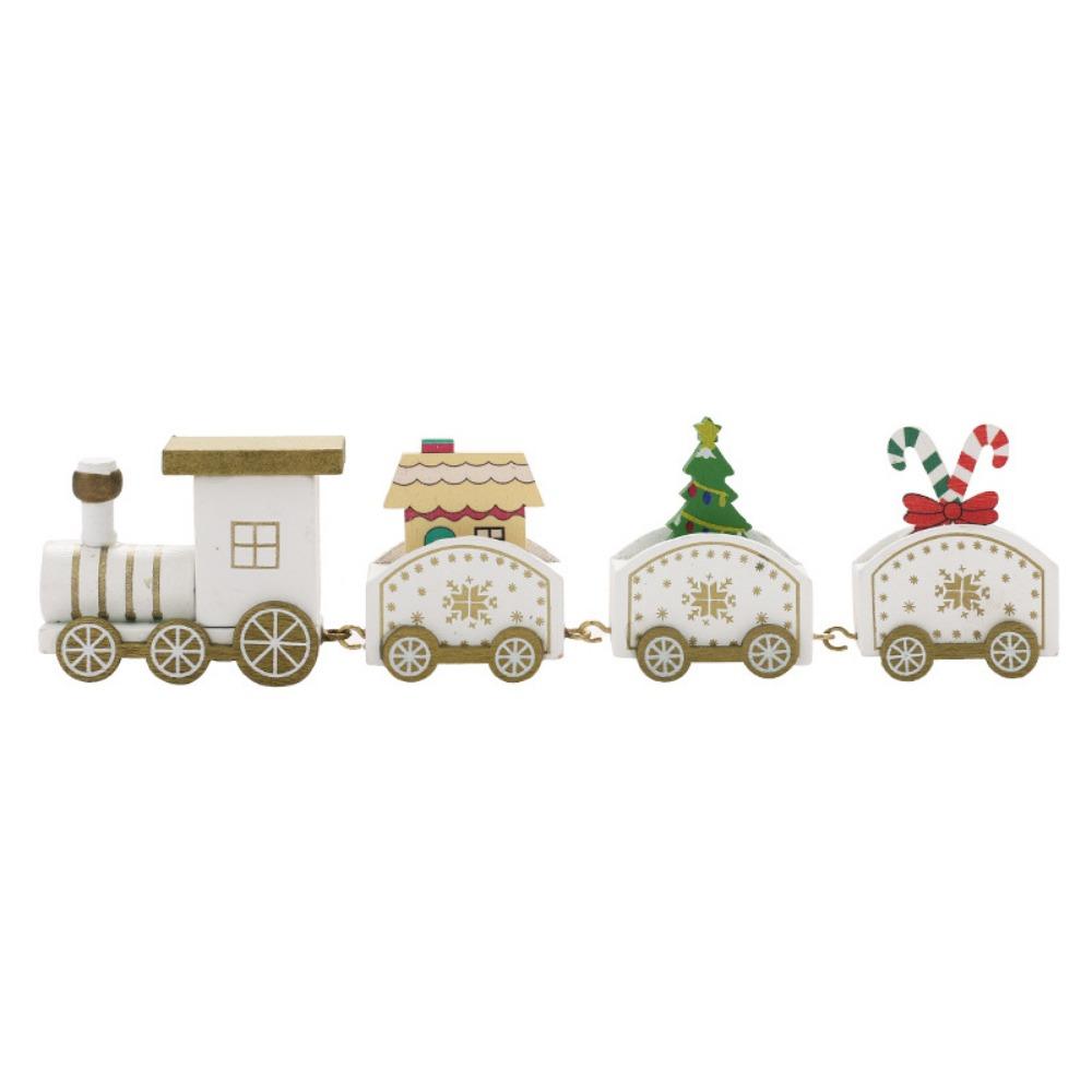 Cartoon Christmas Wooden Train Deer/Lollipop Xmas Gifts Train  Holiday Party