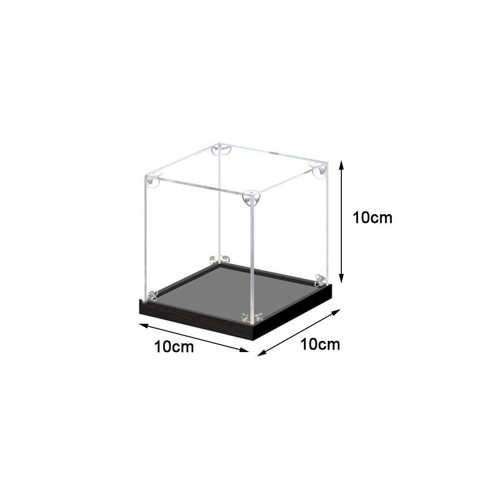 Transparent Acrylic Acrylic Display Case Stackable Design Wooden Bottom Dustproof Cover No-glue Assembly Display Box