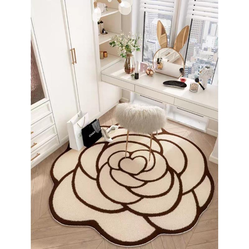 Irregular Circular Living Room Carpet Bedroom Bedside Carpet Dressing Room Study Room Swivel Chair Floor Matc