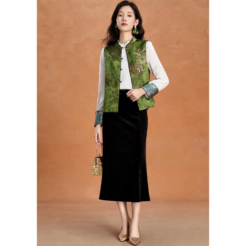Kebeier New Chinese Style Retro Floral Vest for Women