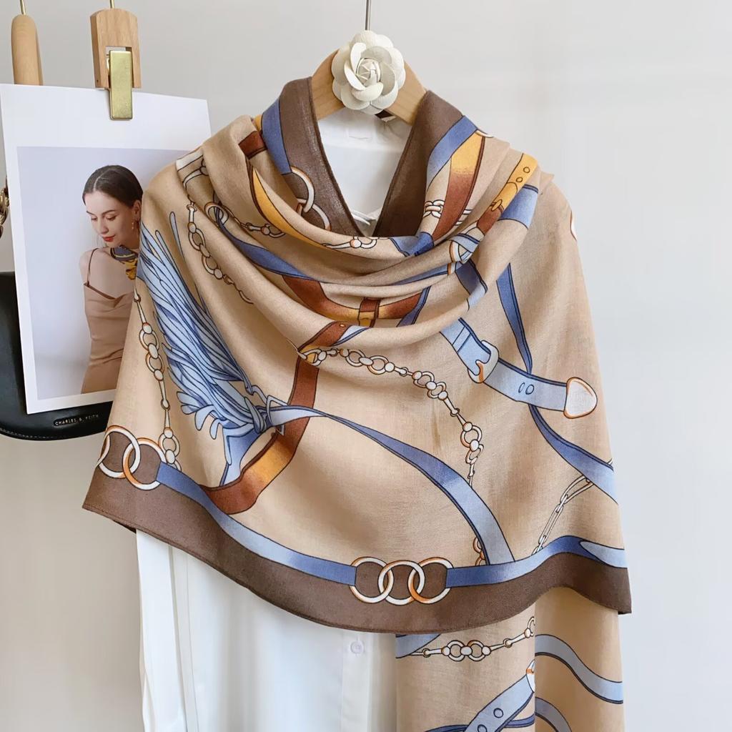 Korean Version Spring and Summer New Cotton and Linen Yarn Thin Silky Shawl Travel Sun Protection Beach Towel Women's Scarf Silk Scarf