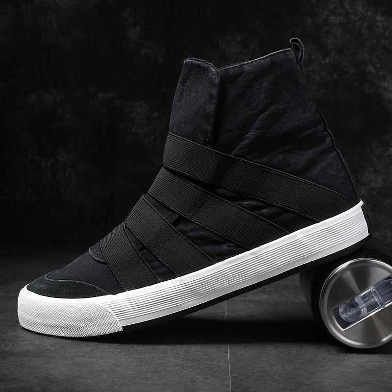 Youth Teenage Ankle Boots Canvas High Top Shoes Outdoor Casual Walking Shoes Street Style Male Short Basic New Trend Boots Botas
