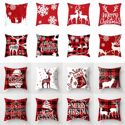 45x45 cm Świąteczna poszewka na poduszkę ozdoby na sofę poszewka na poduszkę do samochodu dekoracja świąteczna noworoczna dekoracja domu