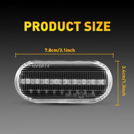 Pair LED Dynamic Side Marker Signals Amber Lights For 1999-2004 VW MK4 Jetta Mk4