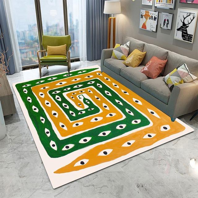 Vintage Black Gothic Skull Damask Halloween Area Rugs Carpet Bedroom Washable Cartoon Doormat Home Decor Rug Non-slip Floor Mat