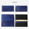 CLW Crocodile Leather Works Crocodile Leather Long Wallet (with Coin Purse) - Indigo Dyed Blue Crocodile Leather - Made in Japan - Men's Wallet -