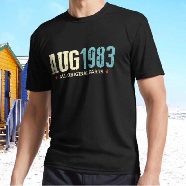 

New Funny August 1983 Original Parts Vintage Active T-Shirt Funny Size S - 5XL 3XL