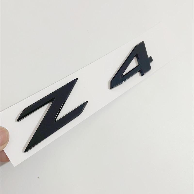 3D ABS Adhesive Chrome Black Logo Z4 Emblem Letters Car Rear Trunk Badge Decal For BMW Z4 E85 E89 G29 Z4 Sticker Accessories