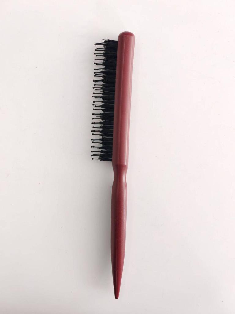 Cross-Border Triple Row Boar Bristle Styling and Teasing Comb with Pointed Tail