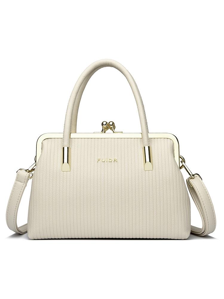 

Women s bag handbag 2025 middle-aged mother large-capacity shoulder bag fashionable high-value messenger bag clip bag білий
