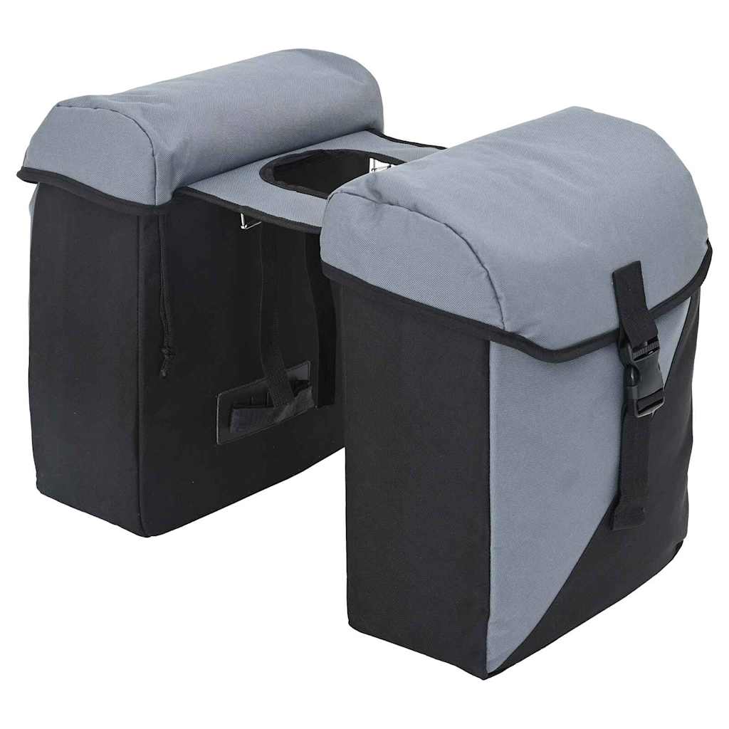 vidaXL Fahrradtasche Grau und Schwarz 31,5 x 15,5 x 40 cm Polyester graue