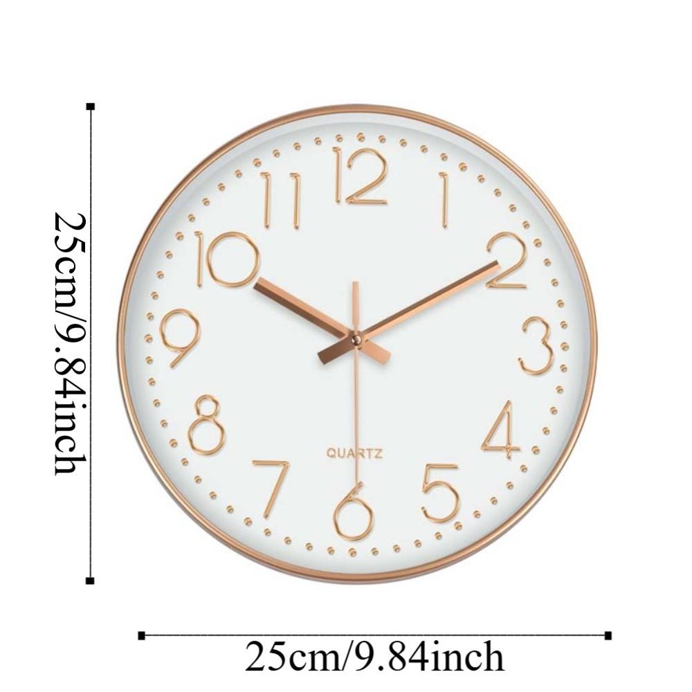 Multi-color Nordic Wall Clock Non-Ticking Wall Electronic Time Fashion Round Hanging Clock  Home