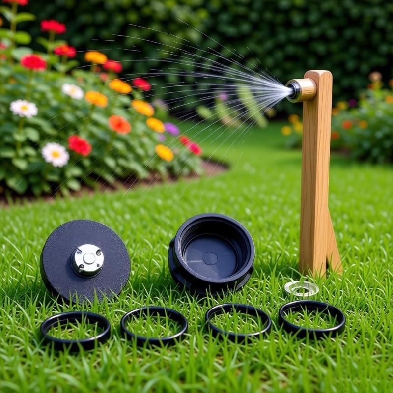4Pack Sprinkler Head Caps for 1800 Series Sprinklers Replacement Sprinkler Sprays Head Cover with Sealing Rings