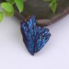 1 pcs Electroplated black tourmaline, peacock blue feathers, crystal clusters, mineral specimens, Taijing karst caves, modern decoration