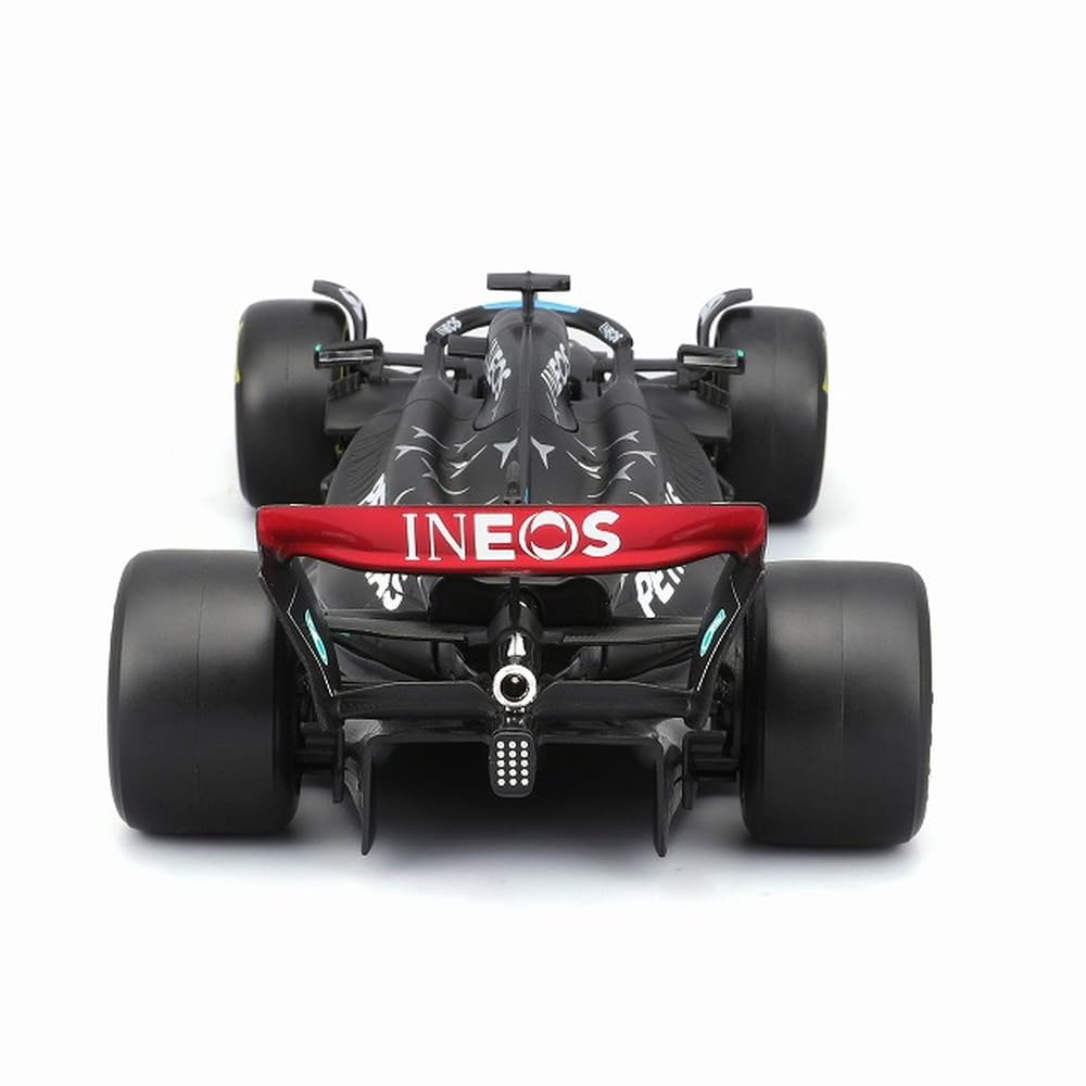 Bburago 1/24 Scale Mercedes-AMG Petronas F1 Team W14 (2023) E-Performance No. 63 with G. Russell Figure (Window Box) - Finished Model (BUR28037R)