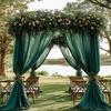 Sheer Chiffon Curtain Drapes Wedding Arch Draping Fabric Curtain Mesh Elegant Decor for Wedding Ceremony Birthday Party Versatile Decoration