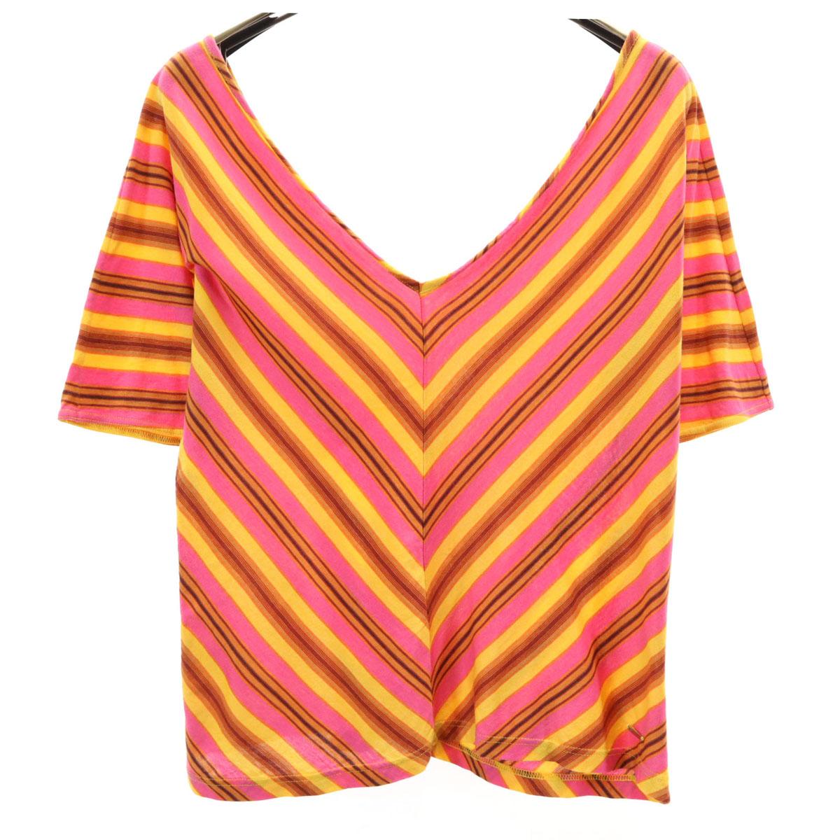 

CELINE made in Italy Overall handle Short sleeve V neck Cut L pink Women Used