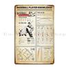 Baseballspieler Wissen Poster Baseball Wanddeko Metallschild Wand Eisen Garage Dekoration Bar Blechschild Poster