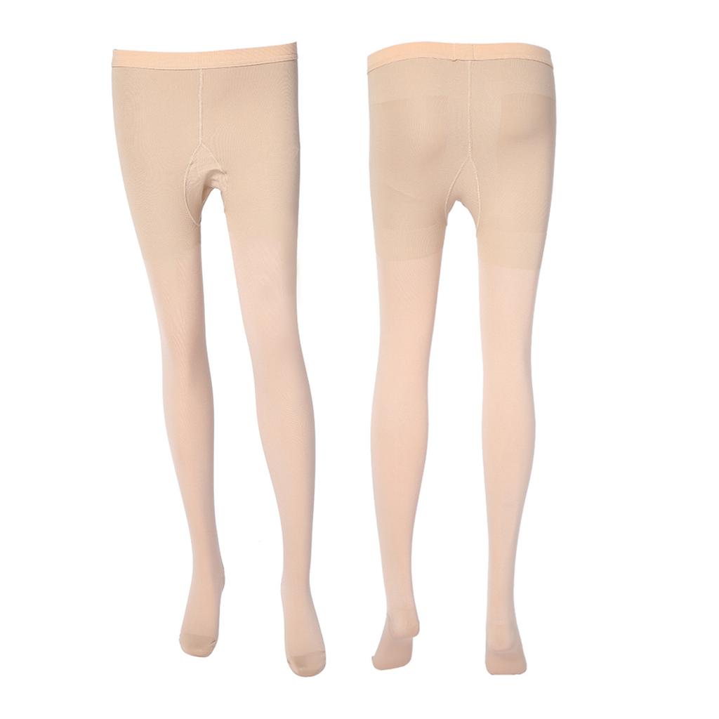 Men & Women Stockings Thigh High Close Toe Pantyhose Leg Socks Flesh M