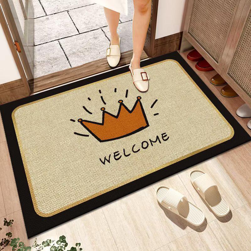 Dirt-Resistant Non-Slip Washable Linen Bathroom Doormat