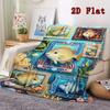 Underwater Fish Frames 2D Flat Pattern Flannel Blanket, High Quality All Seasons, Home Decor, Warmth and Comfort, Perfect for Christmas Gifts.