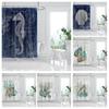 Hem vattentätt tyg badrumsgardintillbehör 90x200 duschduschdraperi 240 * 200 Atlantis-stil duschdraperi