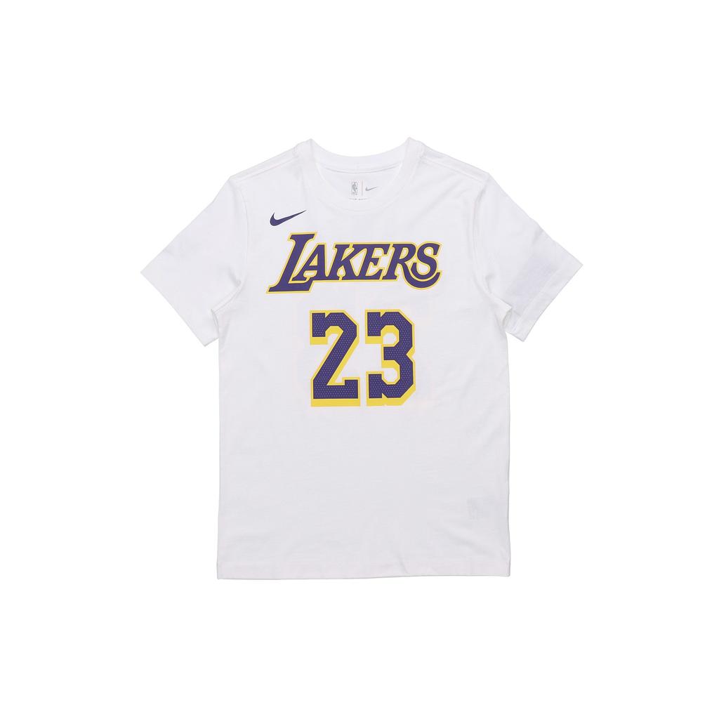 Nike LeBron James #23 Lakers Graphic Basketball T-Shirt Men Tops White CV8529-100
