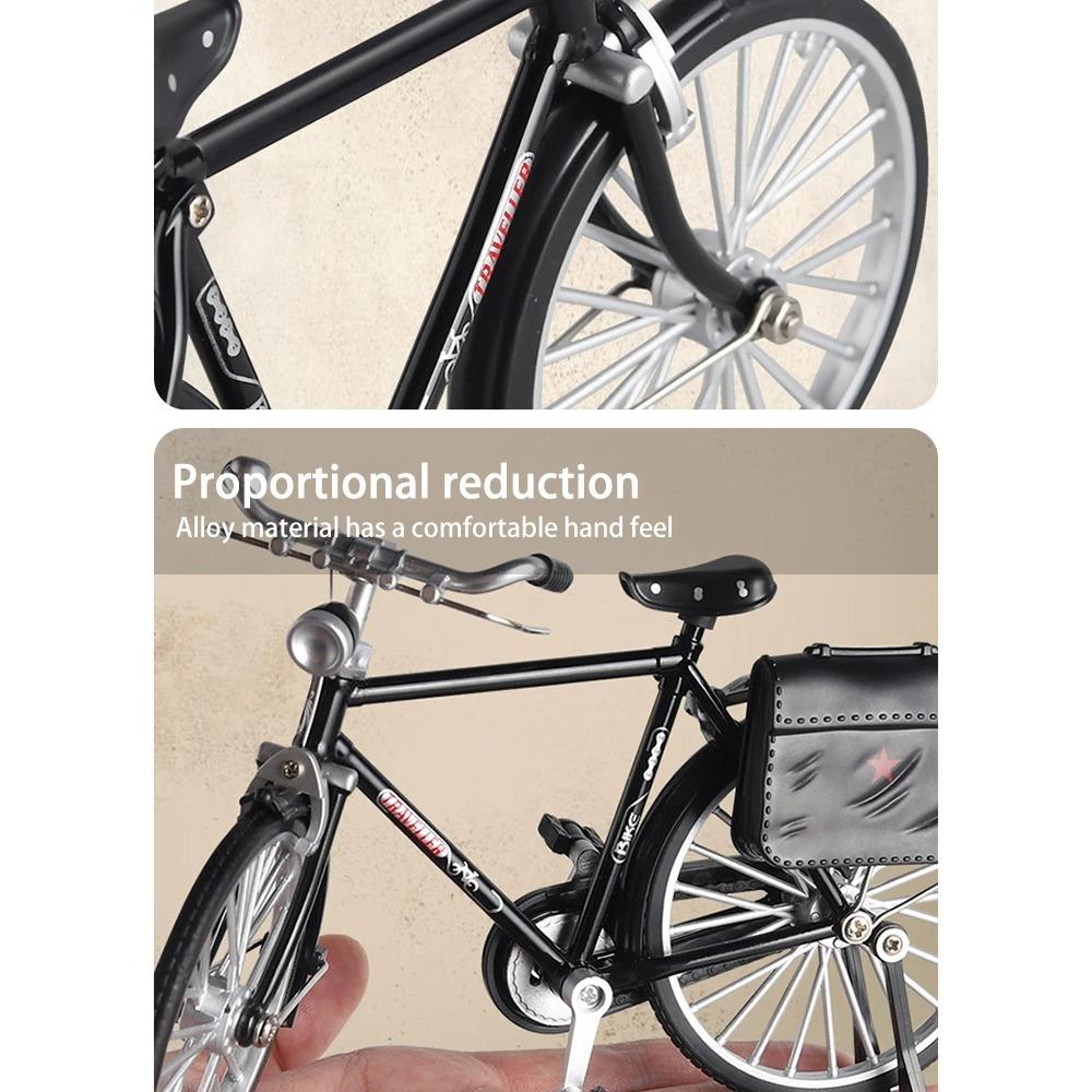 New 1/10 Miniature Alloy Model Bicycle Diecast Metal Bike Adult Simulation House Decor Fun Crafts Collection Ornaments Gifts