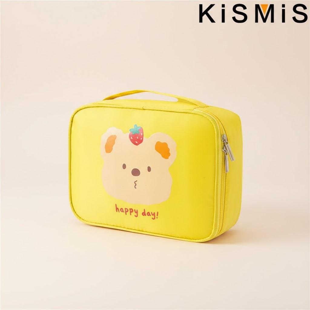 

Portable Waterproof Nylon Travel Makeup Cosmetic Bag Zipper Storage Organization Tool for Beauty жёлтый
