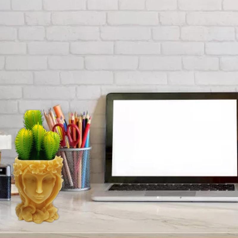 3D Goddess Pen Holder Flower Pot Silicone Molds Epoxy Resin Mold DIY Crafts Plaster Mold Dried Flower Resin Decor