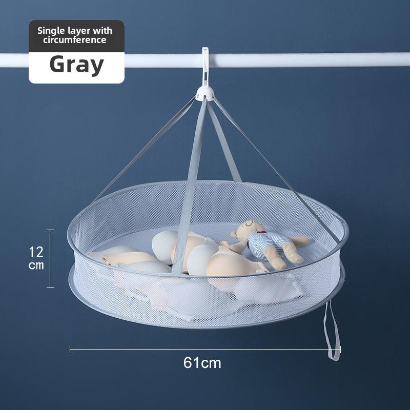 Foldable Mesh Drying Net Basket Hanging Storage Rack for Clothes Laundry Multi-Layer Organizer