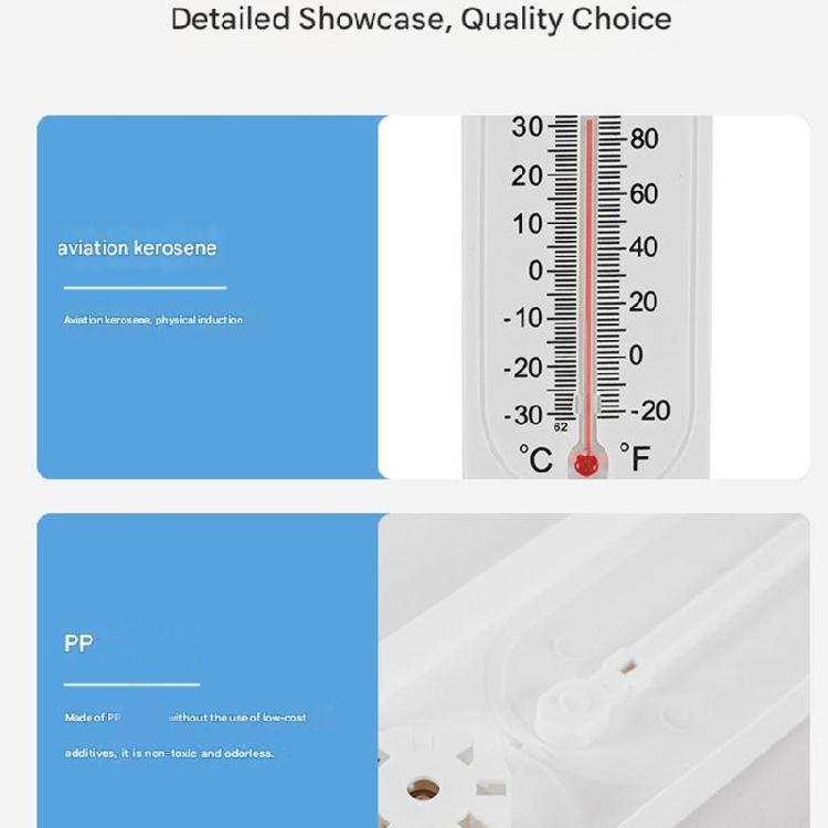 Wall Mountable Indoor Climate Measurement Device With Analog Thermometers Hygrometer For Home Office Temperature Control