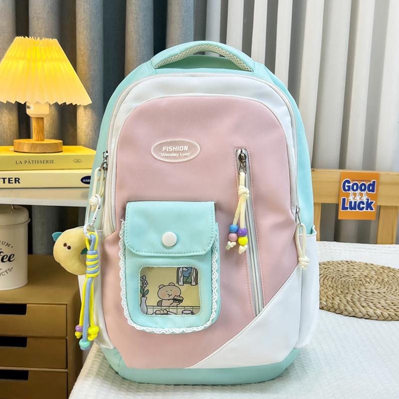 2025 New Model, Cute College for Junior High School Students, Japanese Large-capacity Simple Casual Backpack, College Student Schoolbag for Women