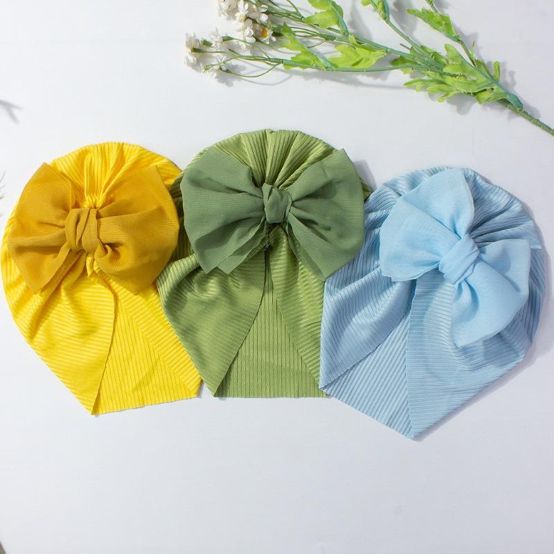 New Children's Hats, Cute Bow Baby Knotted Pullover Hats, Thin Breathable Baby Caps