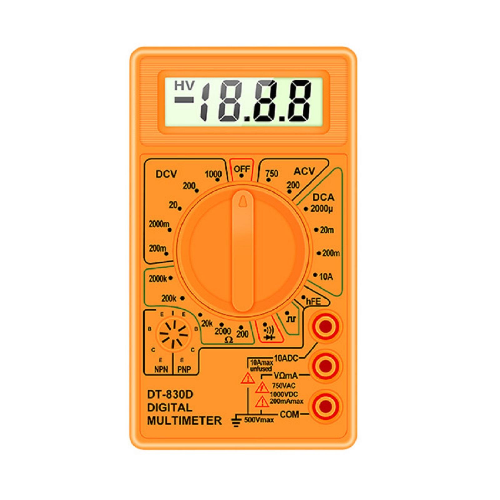 

For Field Testing Digital Multimeter Pocket Size Multimeter Tool Digital Multimeter Continuity Buzzer Square Wave Output жовтий
