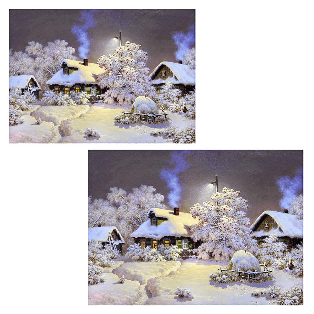 

5D DIY Холст Картина Художественные ремесла Снежный дом Алмазы Картина Ручная работа Домашний декор